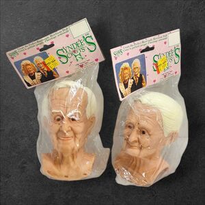 2 Syndee’s Crafts 1990s Vinyl Doll Grandma Grandpa Head Vintage #39002 & #39001